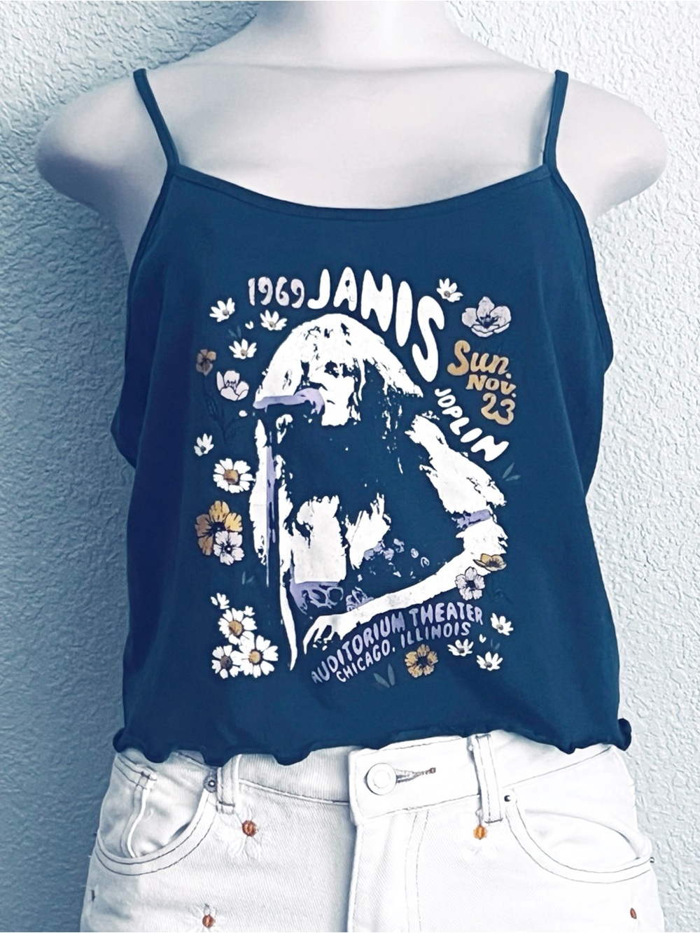 Janis Joplin 1969 Tour Chicago Cami Tee SZ L